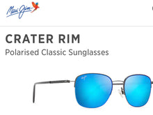 Load image into Gallery viewer, Crater Rim Maui Jim sunglasses with blue lenses
